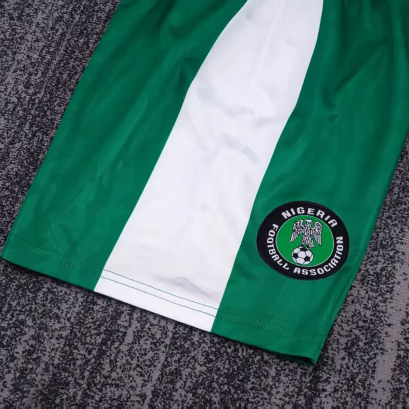 Camiseta Nigeria 1996 Home Retro Verde/Blanco Niño Kit