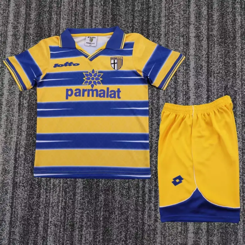 Camiseta Parma Calcio 1998/99 Home Retro Amarillo/Azul Niño Kit