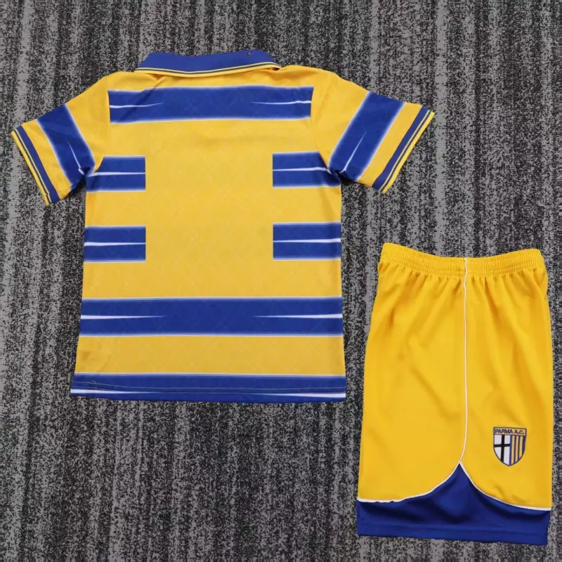 Camiseta Parma Calcio 1998/99 Home Retro Amarillo/Azul Niño Kit