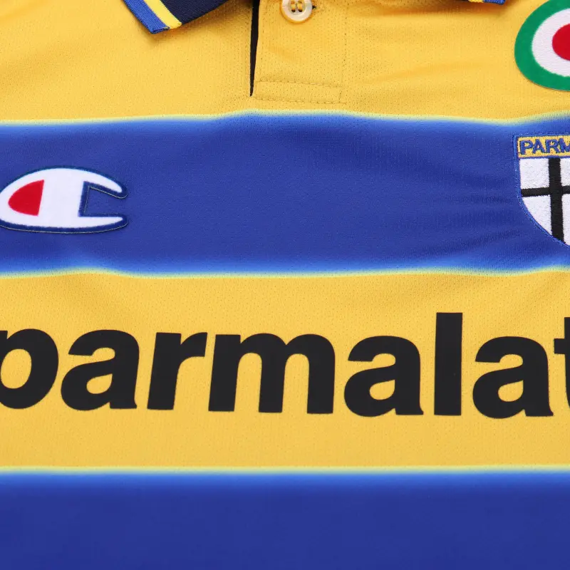 Camiseta Parma Calcio 1999/00 Home Retro Amarillo/Azul Niño Kit