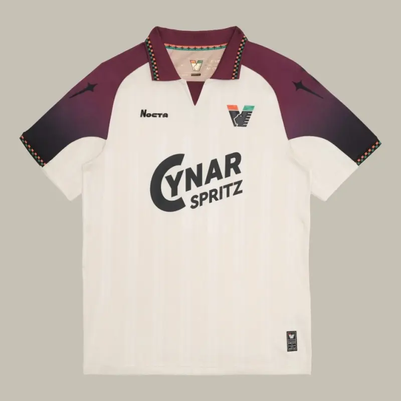 Camiseta Venezia FC 2025/2026 Away Beige/Rojo Oscuro
