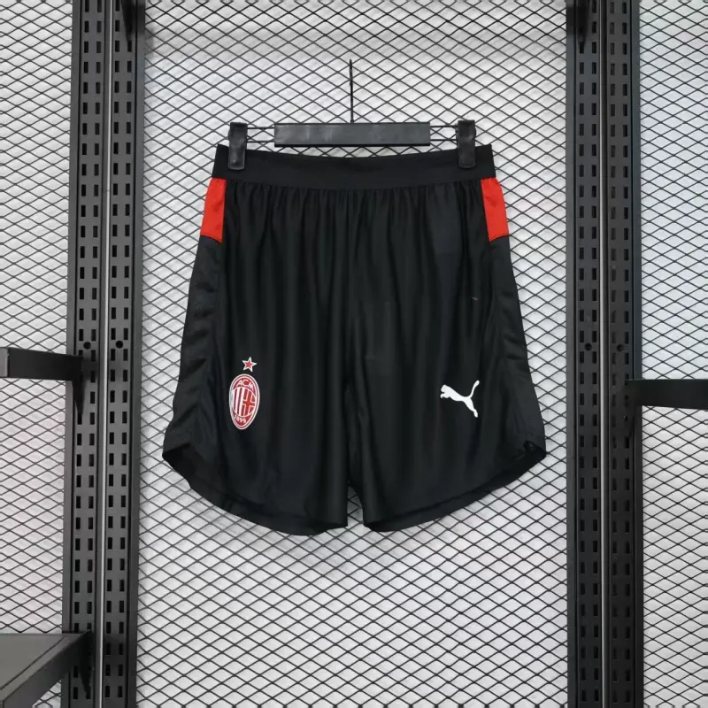 Pantalón Corto AC Milan 2025/2026 Home Negro (EDICIÓN JUGADOR)