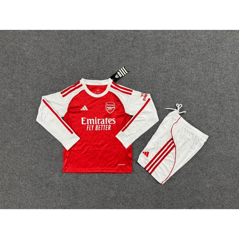 Camiseta Arsenal 2025/2026 Home ML Rojo/Blanco Niño Kit Camiseta Arsenal 2025/2026 Home ML Rojo/Blanco Niño Kit