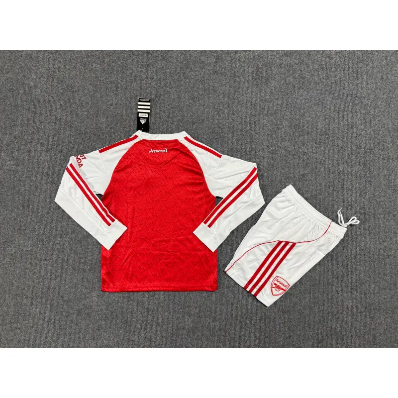 Camiseta Arsenal 2025/2026 Home ML Rojo/Blanco Niño Kit