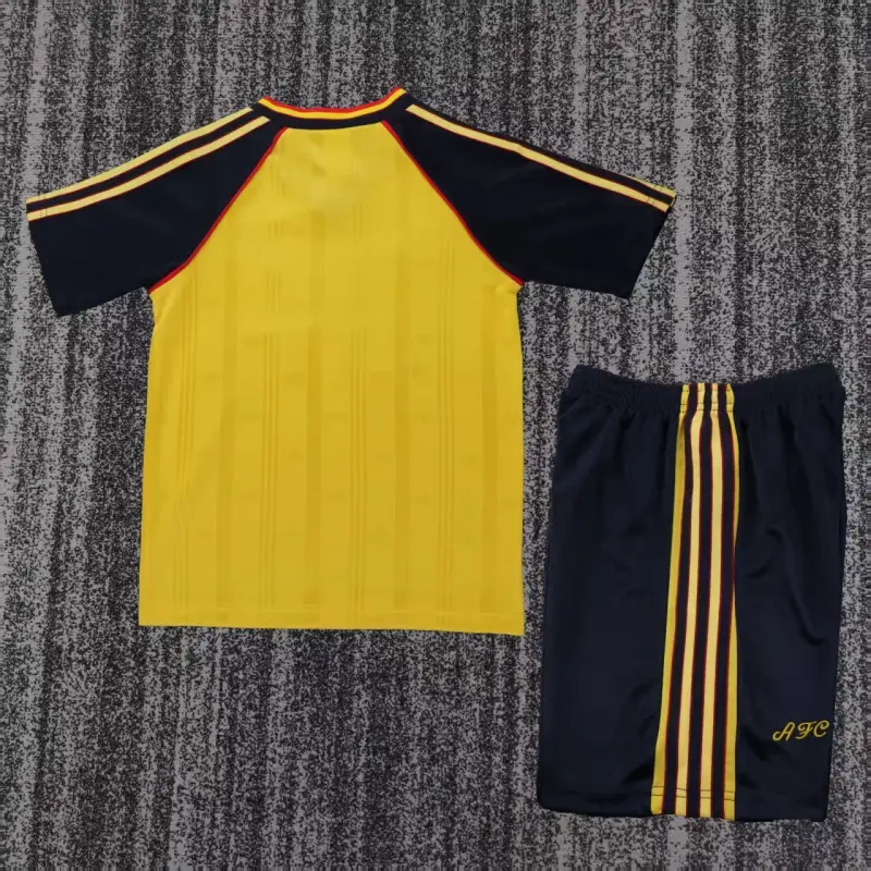 Camiseta Arsenal 1988/90 Away Retro Amarillo/Negro Niño Kit