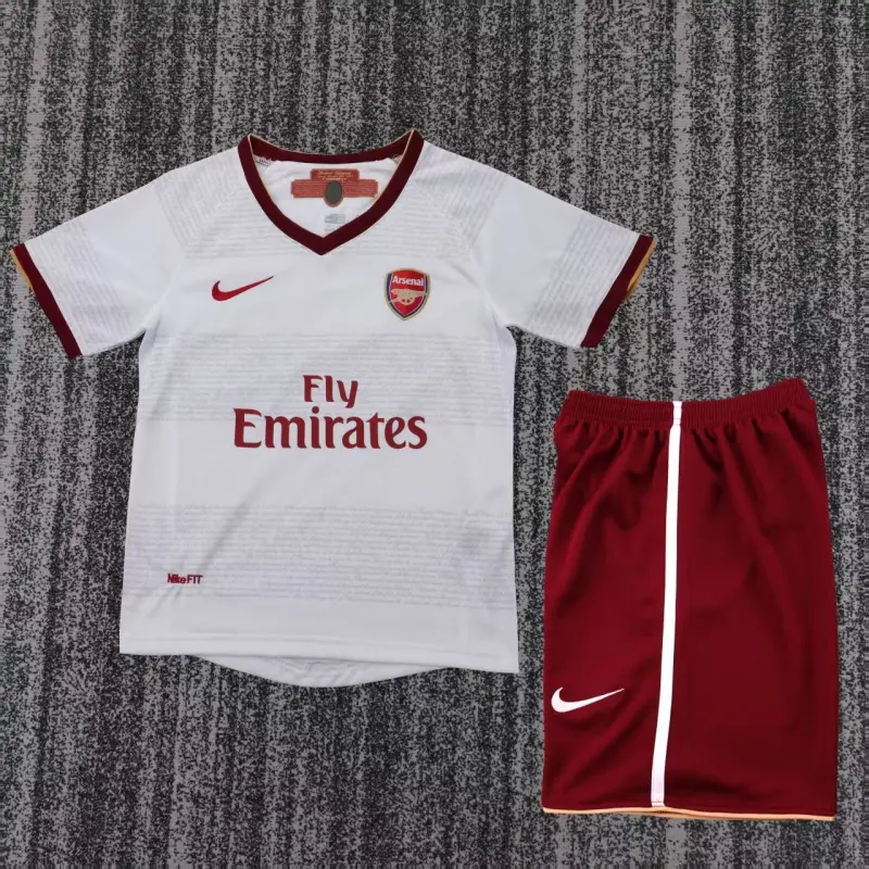 Camiseta Arsenal 2007/08 Away Retro Blanco Niño Kit Camiseta Arsenal 2007/08 Away Retro Blanco Niño Kit