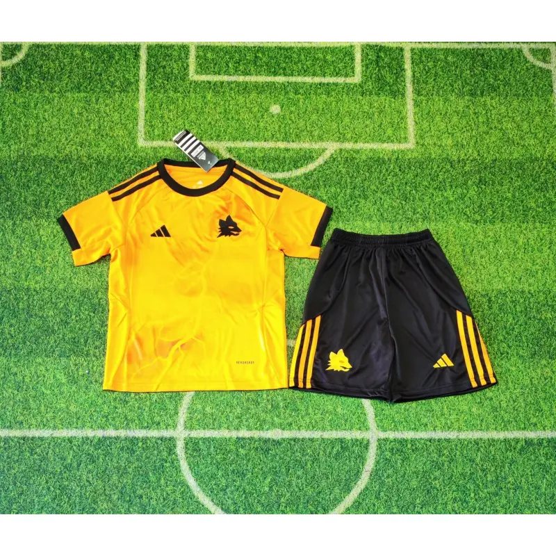 Camiseta AS Roma 2025/2026 Away Naranja Niño Kit