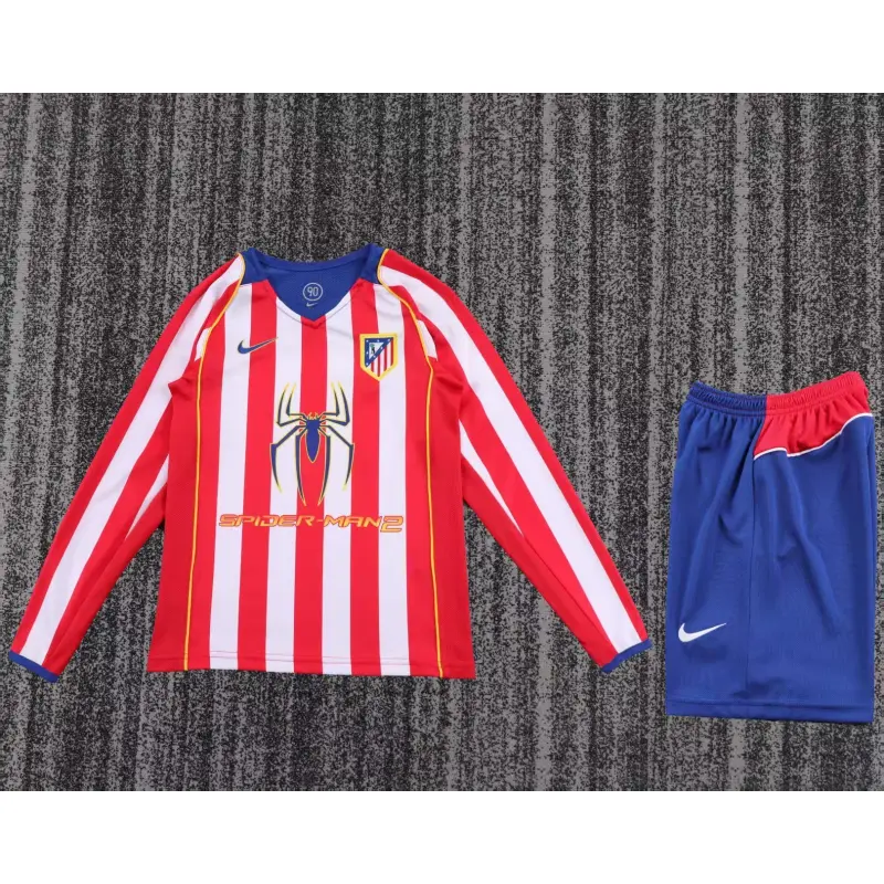 Camiseta Atlético de Madrid 2004/05 Home Retro ML Rojo/Blanco Niño Kit Camiseta Atlético de Madrid 2004/05 Home Retro ML Rojo/Blanco Niño Kit