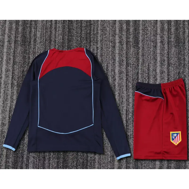 Camiseta Atlético de Madrid 2004/05 Away Retro ML Azul Marino Niño Kit