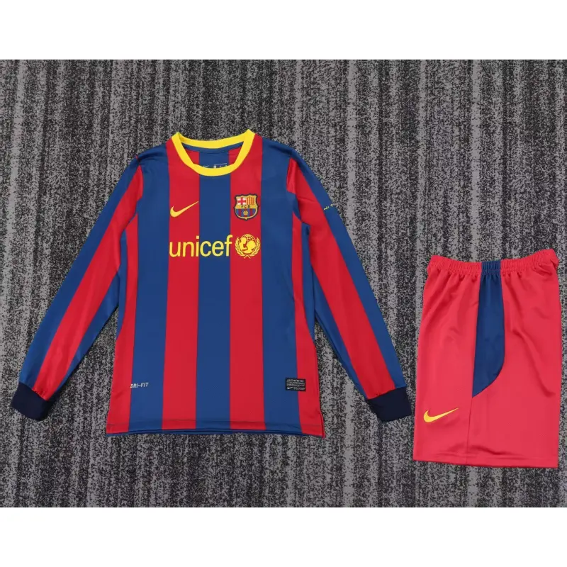 Camiseta Barcelona 2010/11 Home Retro ML Rojo/Azul Niño Kit Camiseta Barcelona 2010/11 Home Retro ML Rojo/Azul Niño Kit