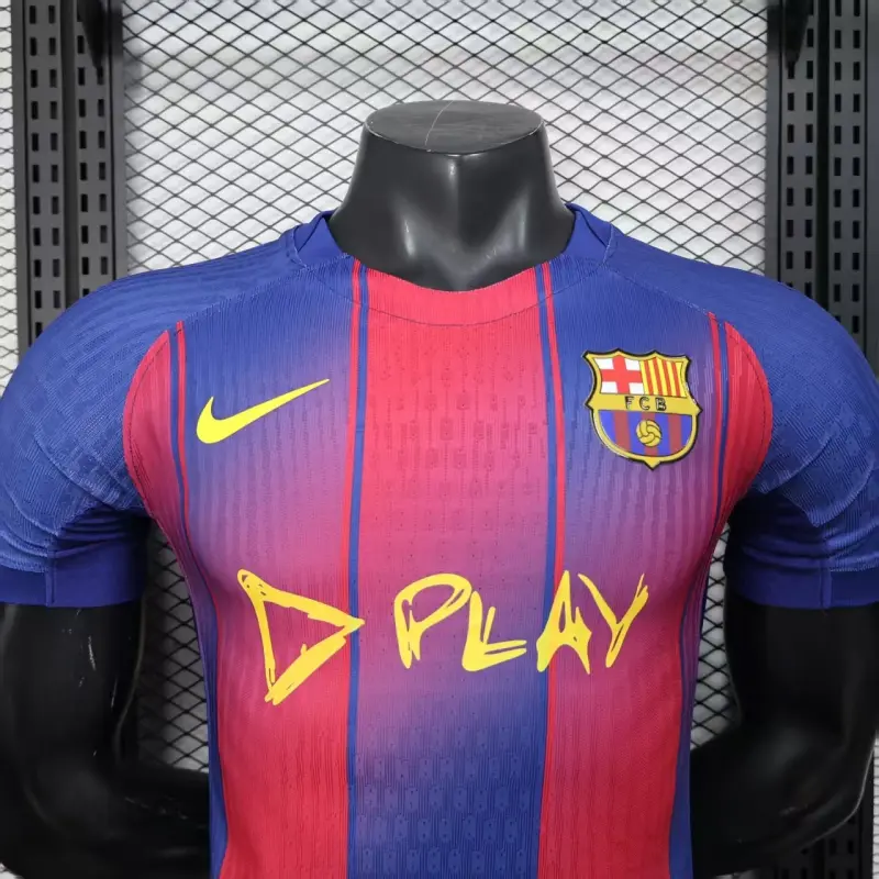 Camiseta Barcelona x Ed Sheeran 2025/2026 Home Azul/Rojo (EDICIÓN JUGADOR)