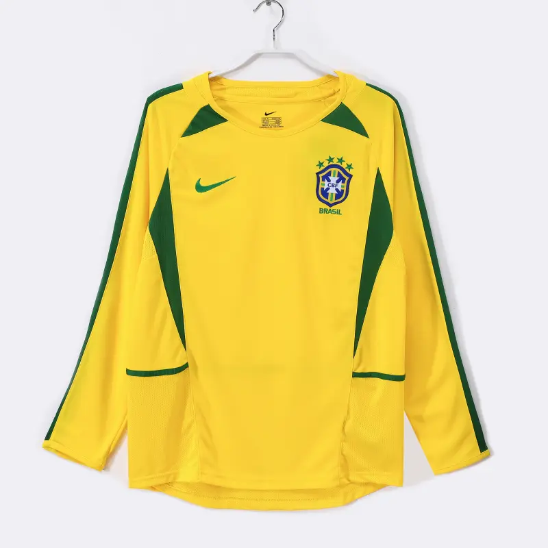 Camiseta Brasil 2002 Home Retro ML Amarillo