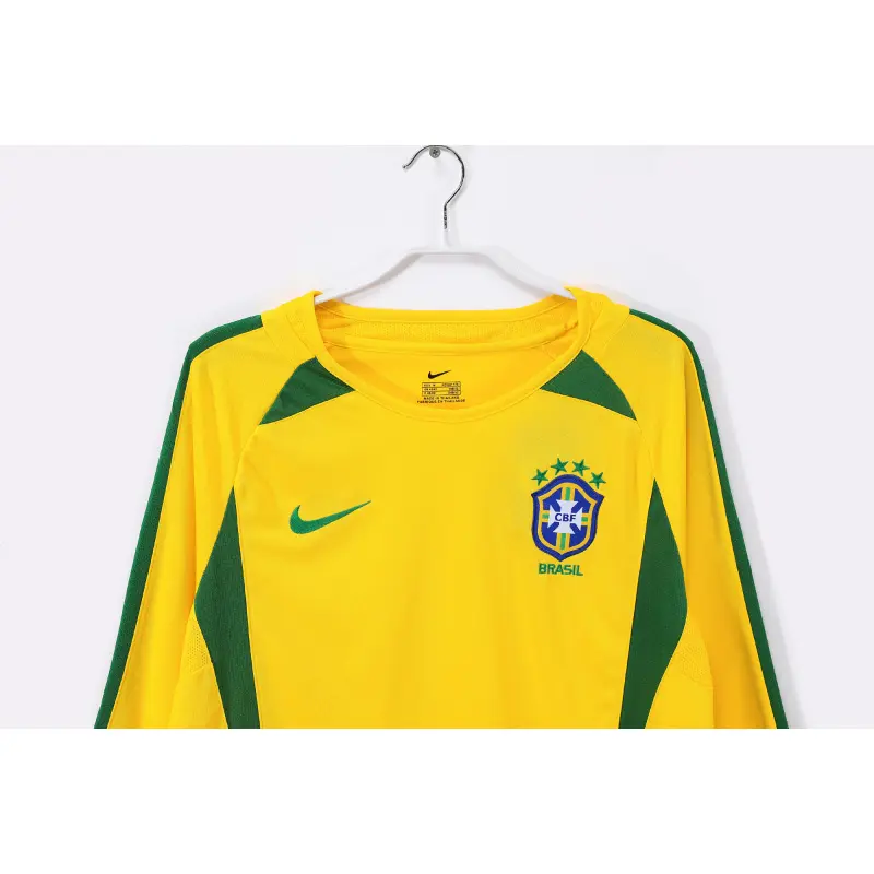 Camiseta Brasil 2002 Home Retro ML Amarillo