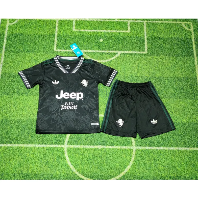 Camiseta Juventus 2025/26 Third Negro Niño Kit
