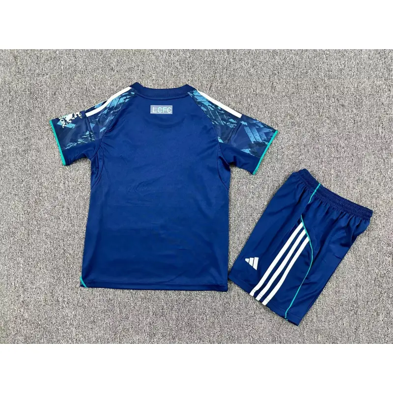Camiseta Leicester City 2025/2026 Away Azul Niño Kit