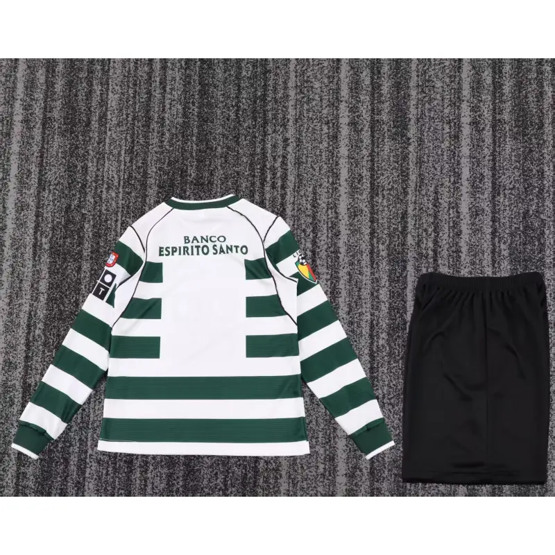 Camiseta Lisboa 2001/03 Home Retro ML Blanco/Verde Niño Kit