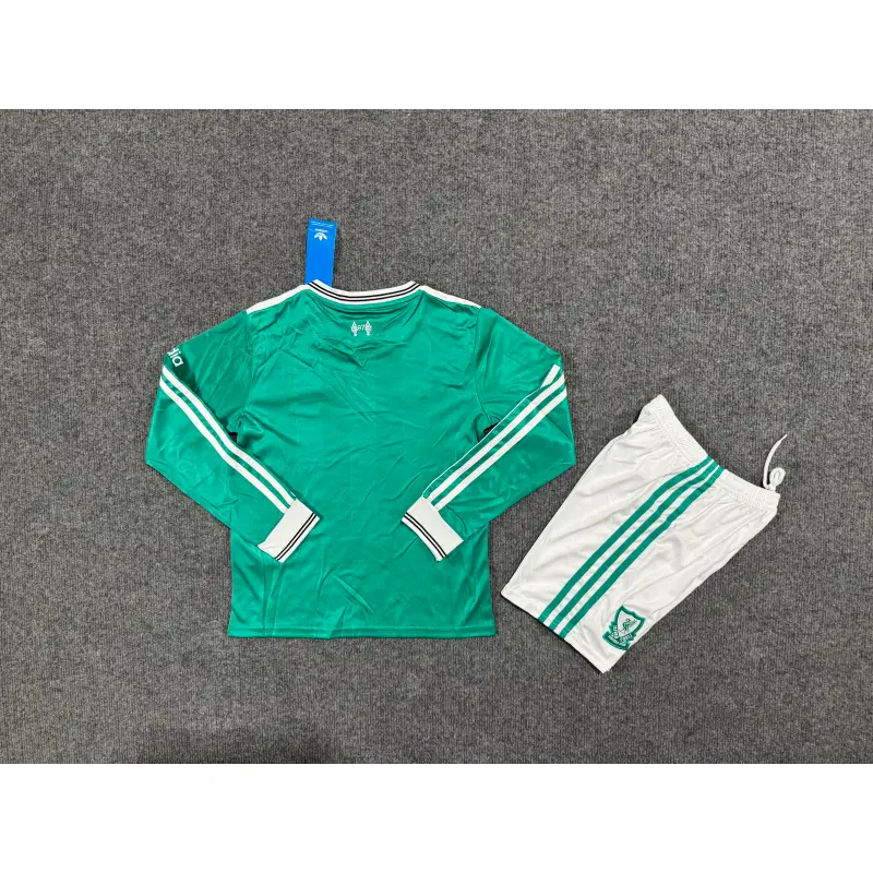 Camiseta Liverpool 2025/2026 Third ML Verde Niño Kit