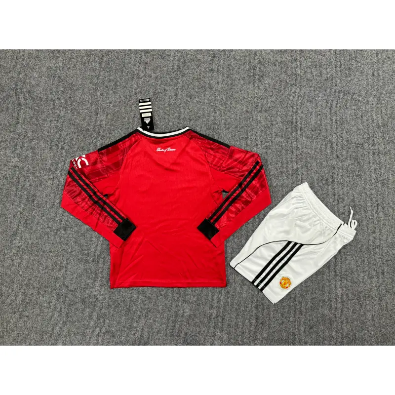 Camiseta Manchester United 2025/2026 Home ML Rojo Niño Kit