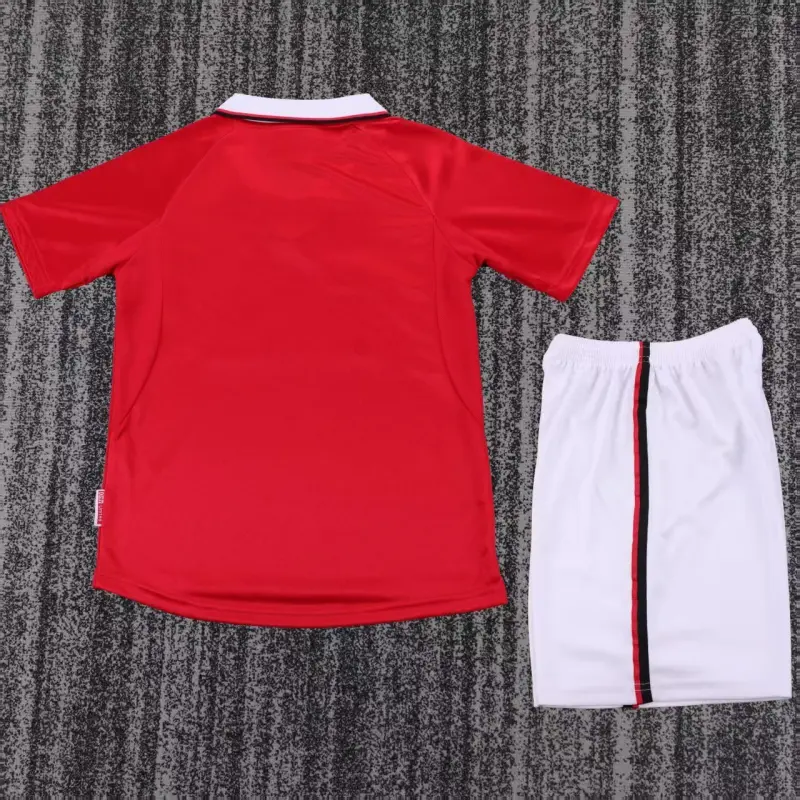 Camiseta Manchester United 1999/00 Home Retro Rojo Niño Kit