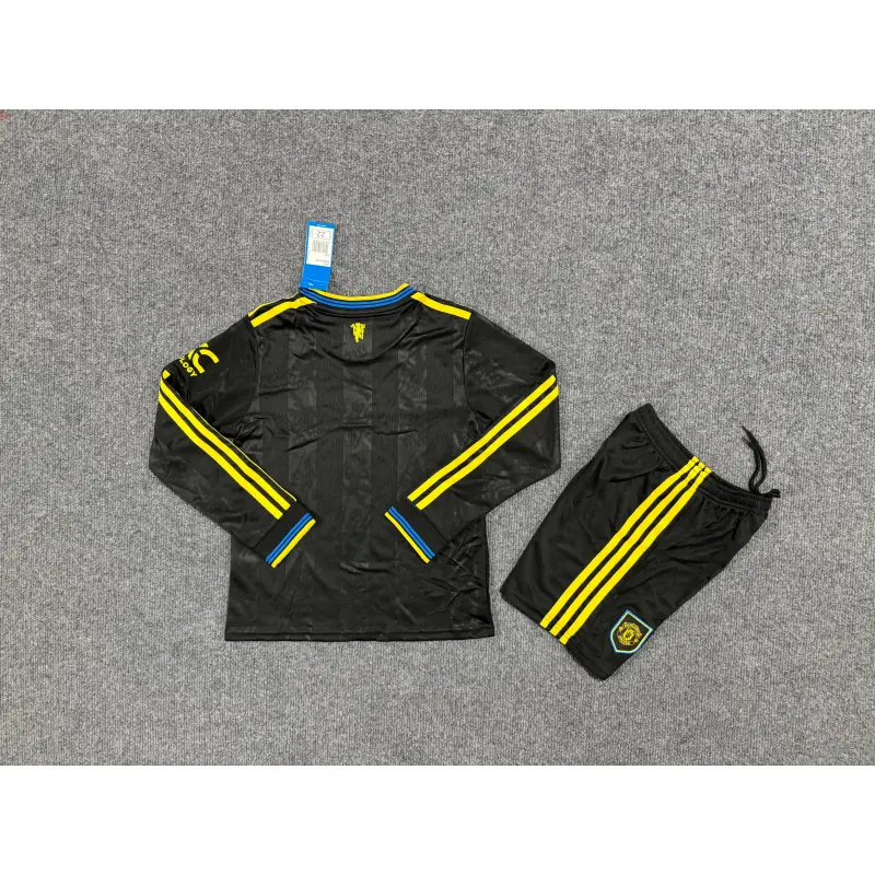 Camiseta Manchester United 2025/2026 Third ML Negro Niño Kit