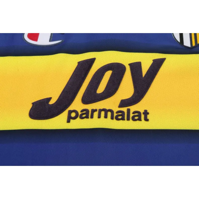 Camiseta Parma Calcio 2001/02 Home Retro Amarillo/Azul Niño Kit