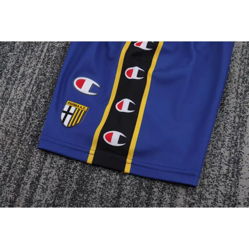 Camiseta Parma Calcio 2001/02 Home Retro Amarillo/Azul Niño Kit