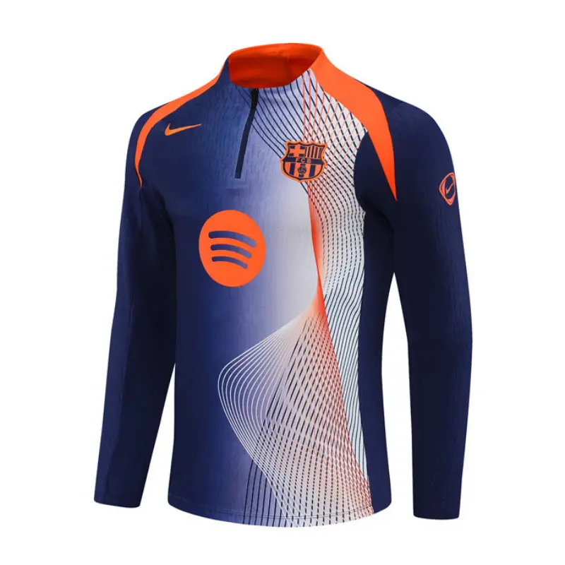Sudadera De Entrenamiento Barcelona 2025/2026 Azul/Naranja Sudadera De Entrenamiento Barcelona 2025/2026 Azul/Naranja