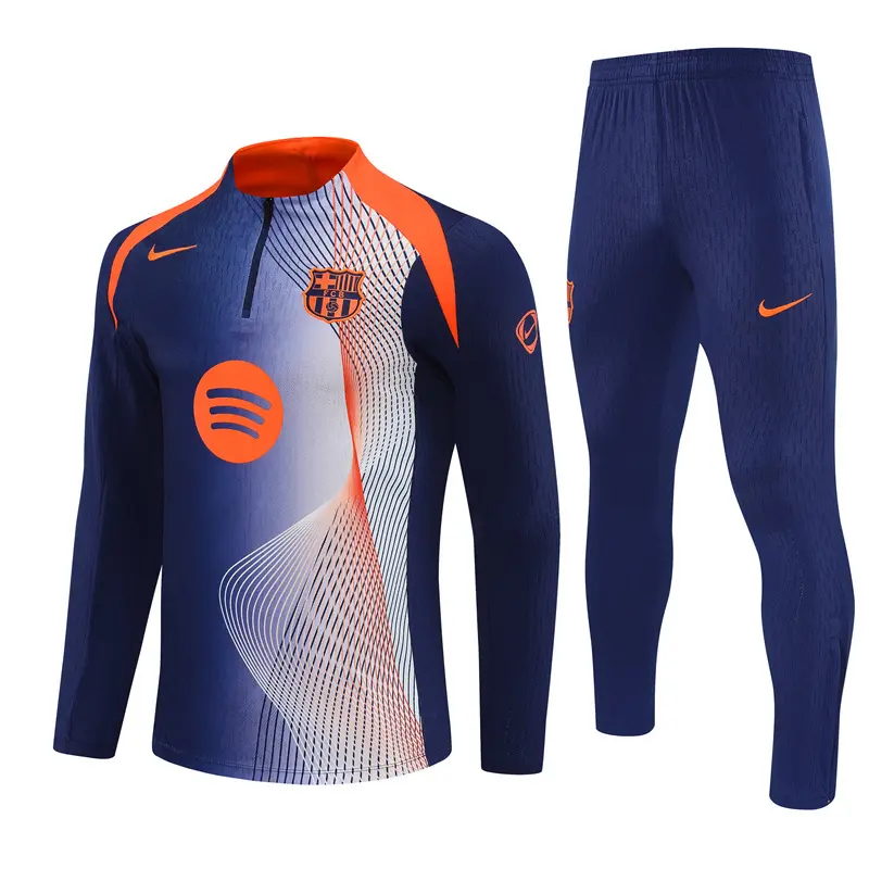 Sudadera De Entrenamiento Barcelona 2025/2026 Azul/Naranja