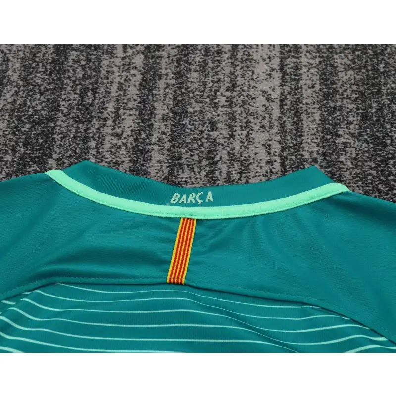 Camiseta Barcelona 2016/17 Third Retro Verde Niño Kit