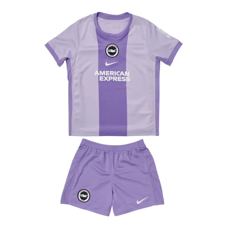 Camiseta Brighton 2025/2026 Away Morado Niño Kit