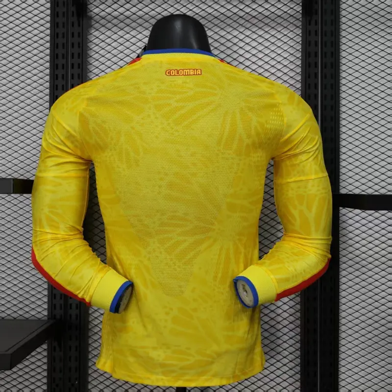 Camiseta Colombia 2026 ML Amarillo (EDICIÓN JUGADOR)