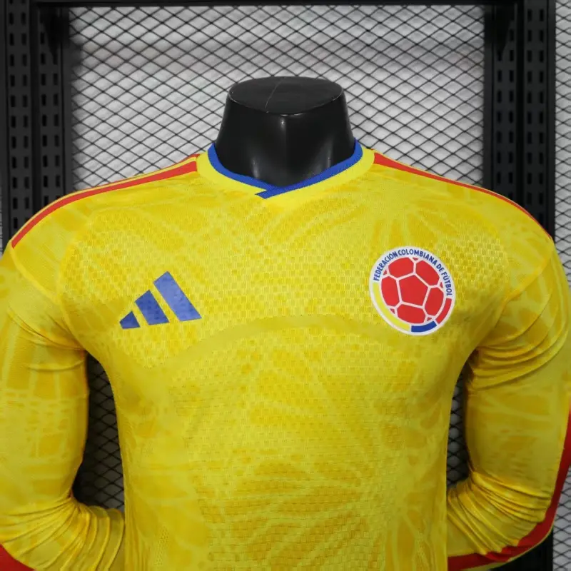 Camiseta Colombia 2026 ML Amarillo (EDICIÓN JUGADOR)
