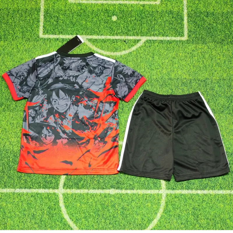 Camiseta Japón 2026 Edición Especial One Piece Negro/Rojo Niño Kit