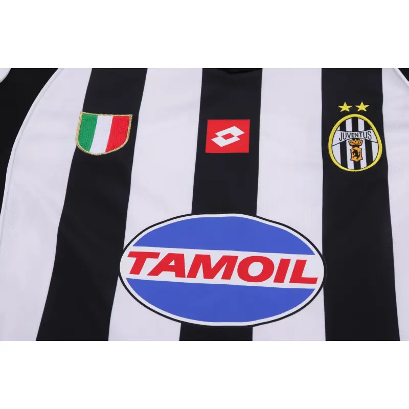 Camiseta Juventus 2002/03 Home Retro Blanco/Negro Niño Kit