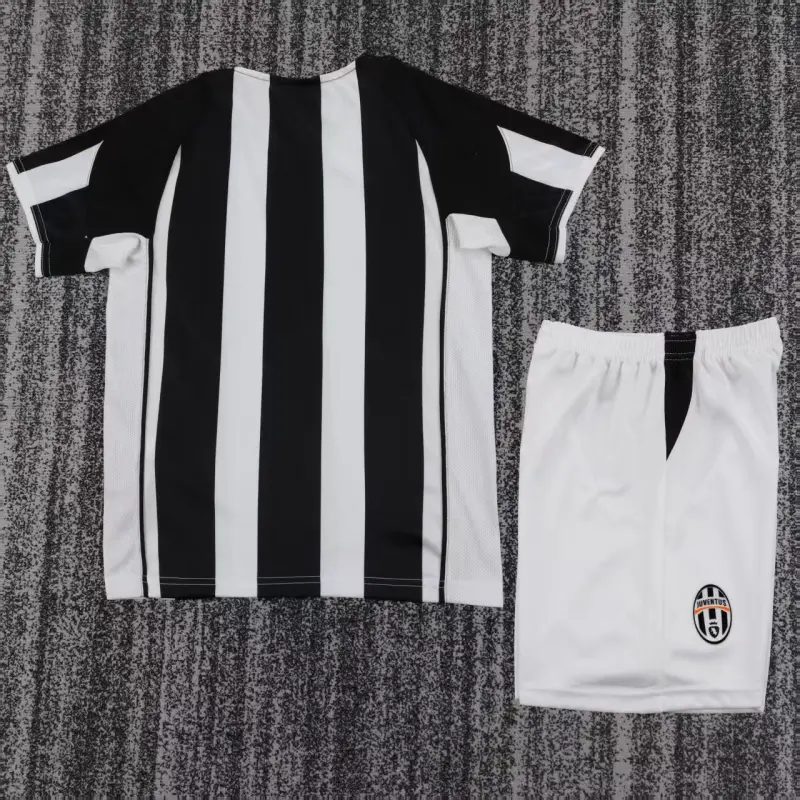 Camiseta Juventus 2004/05 Home Retro Blanco/Negro Niño Kit