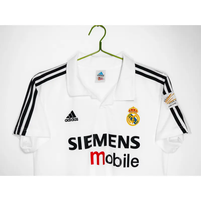 Camiseta Real Madrid 2002/03 Home Retro Blanco con Publicitario
