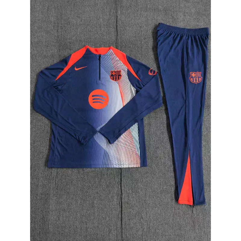 Sudadera De Entrenamiento Barcelona 2025/2026 Niño Kit Azul/Naranja