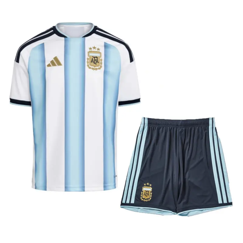 Camiseta Argentina 2026 Home Azul/Blanco Niño Kit