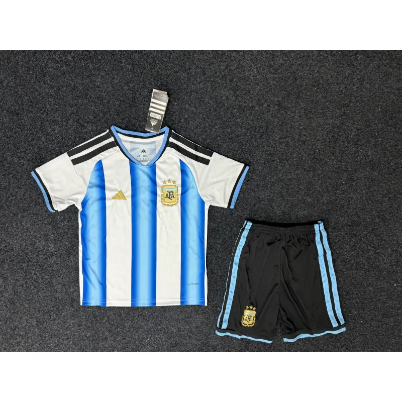 Camiseta Argentina 2026 Home Azul/Blanco Niño Kit