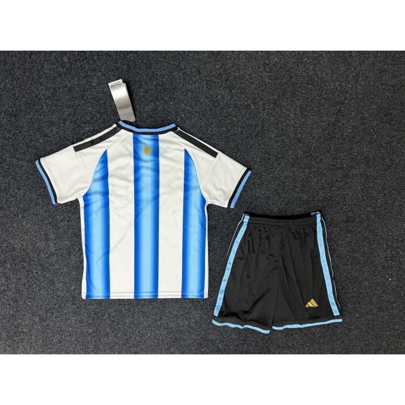 Camiseta Argentina 2026 Home Azul/Blanco Niño Kit