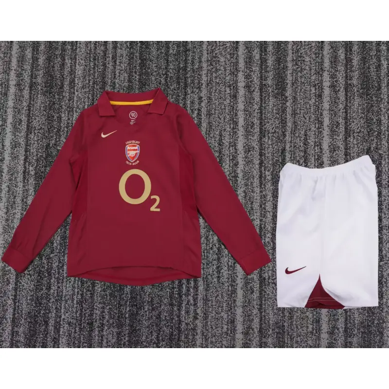Camiseta Arsenal 2005/06 Home Retro ML Rojo Niño Kit