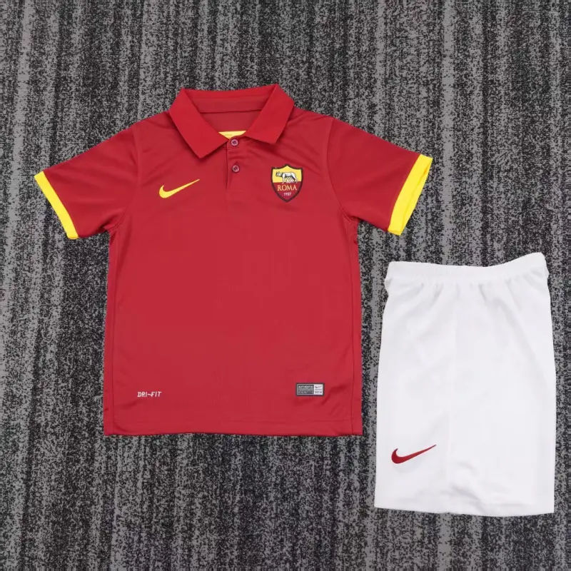 Camiseta AS Roma 2014/15 Home Retro Rojo Niño Kit