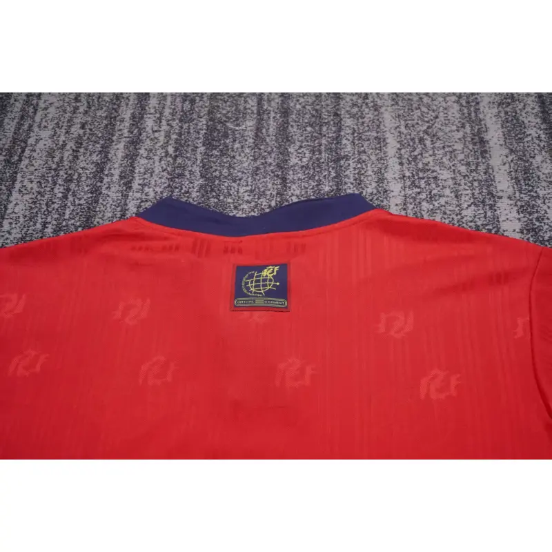 Camiseta España 1996 Home Retro Rojo/Azul Niño Kit