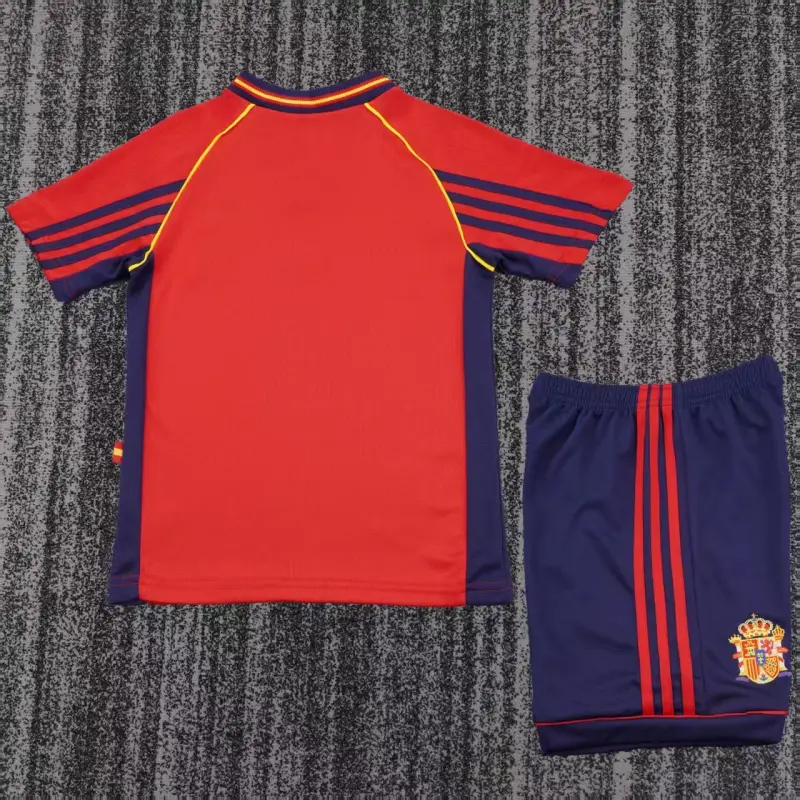 Camiseta España 1998 Home Retro Rojo Niño Kit