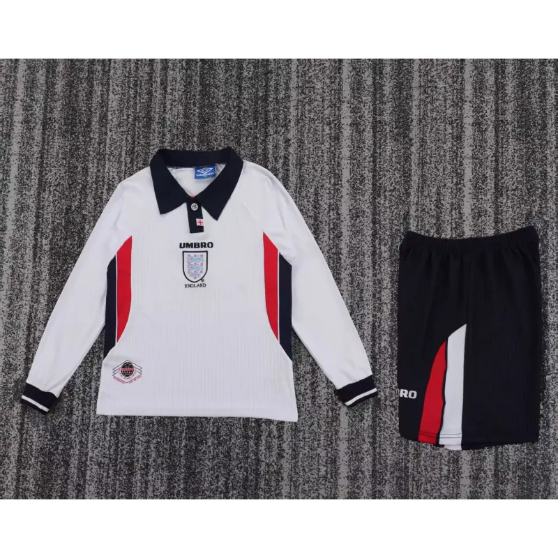 Camiseta Inglaterra 1998 Home Retro ML Blanco Niño Kit