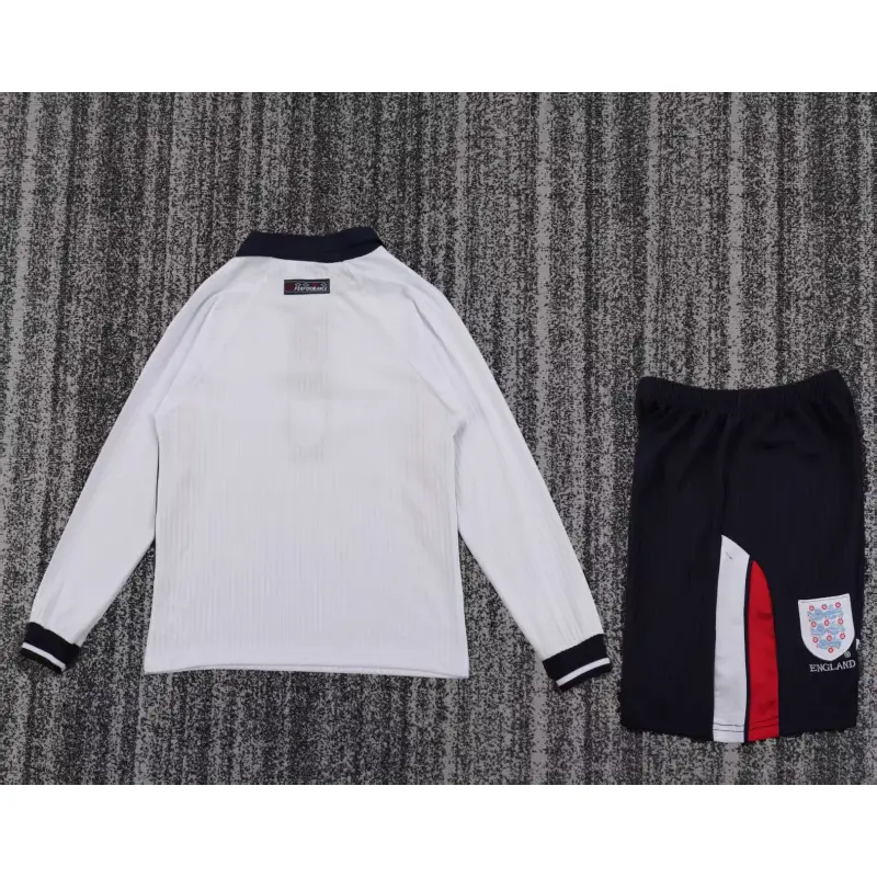 Camiseta Inglaterra 1998 Home Retro ML Blanco Niño Kit