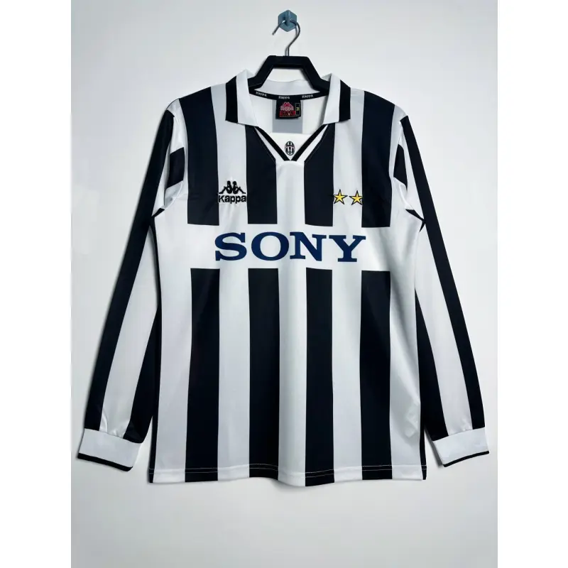 Camiseta Juventus 1995/97 Home Retro ML Blanco/Negro