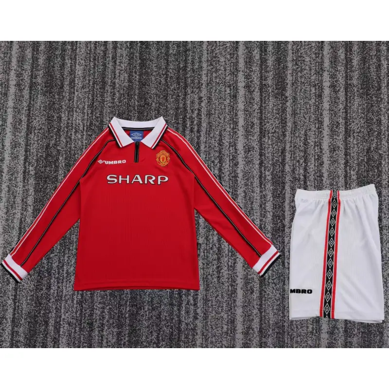 Camiseta Manchester United 1989/99 Home Retro ML Rojo Niño Kit