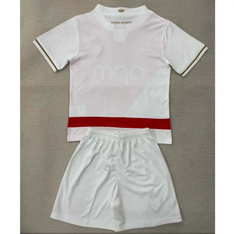 Camiseta Monaco 2025/2026 Home Rojo/Blanco Niño Kit