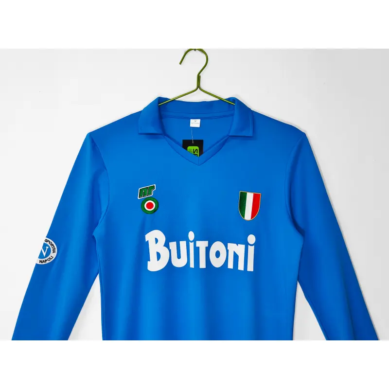 Camiseta Napoli 1987/88 Home Retro ML Azul
